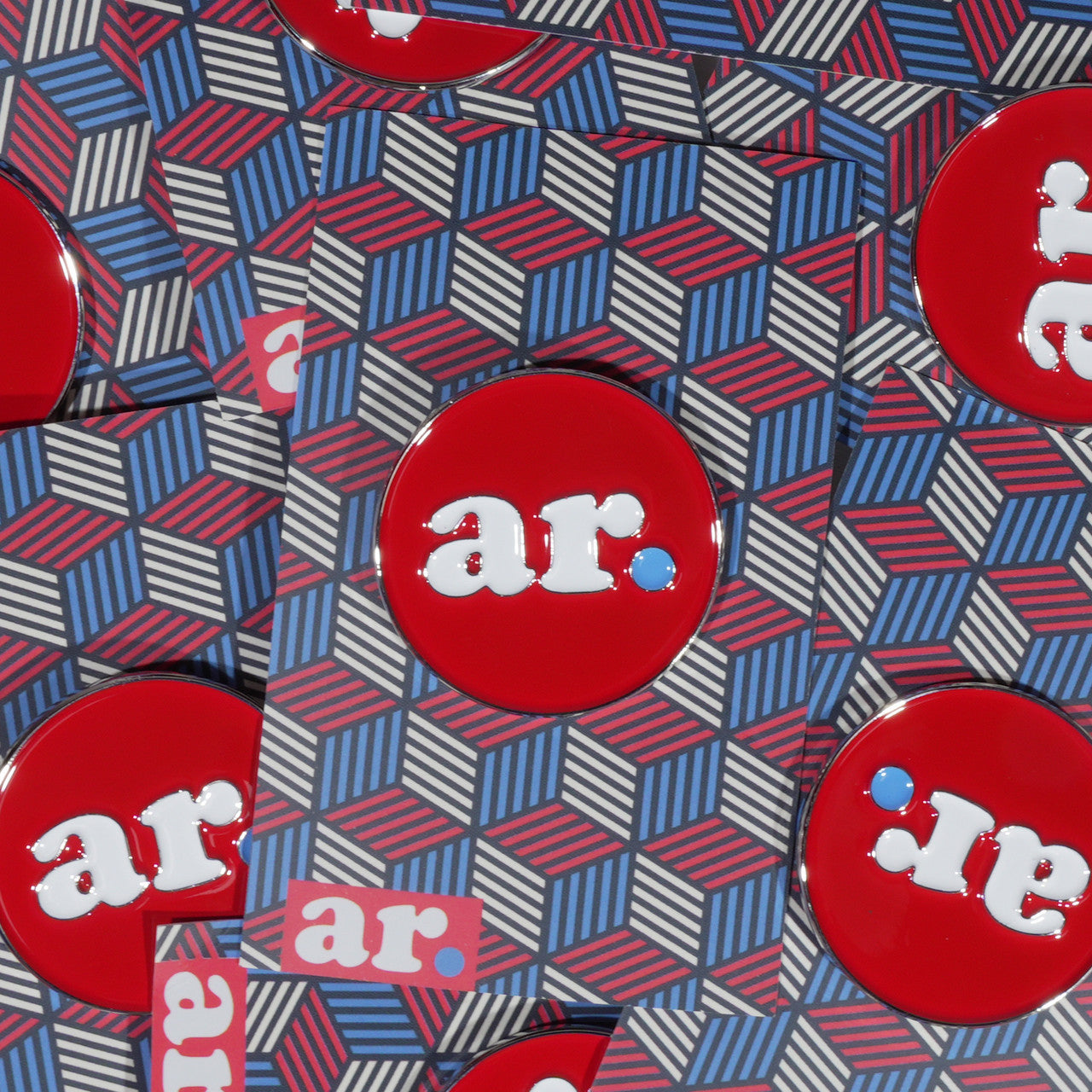 Enamel Circle AR Pin