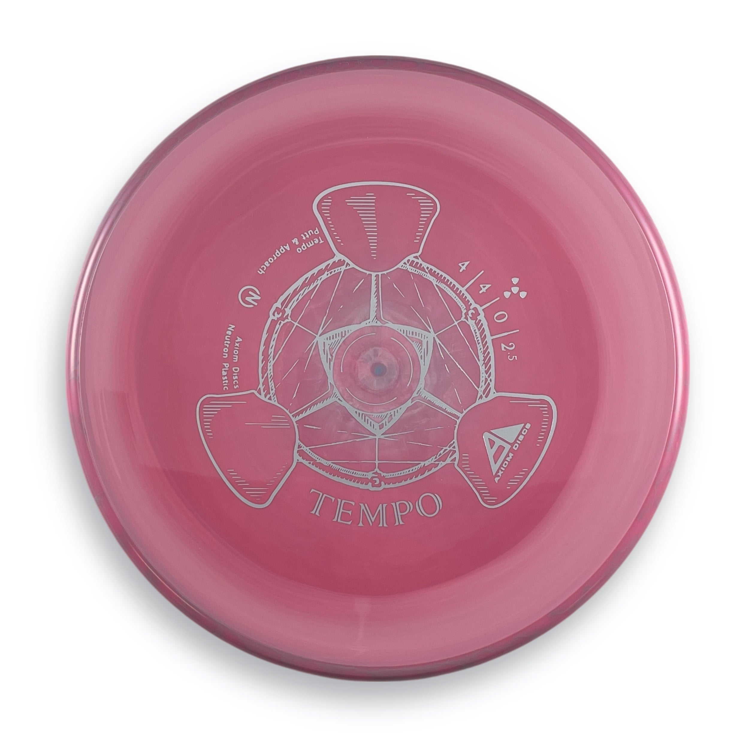 Pink on Pink Haloed Rim Neutron Tempo 176g (Warehouse Gem!!)