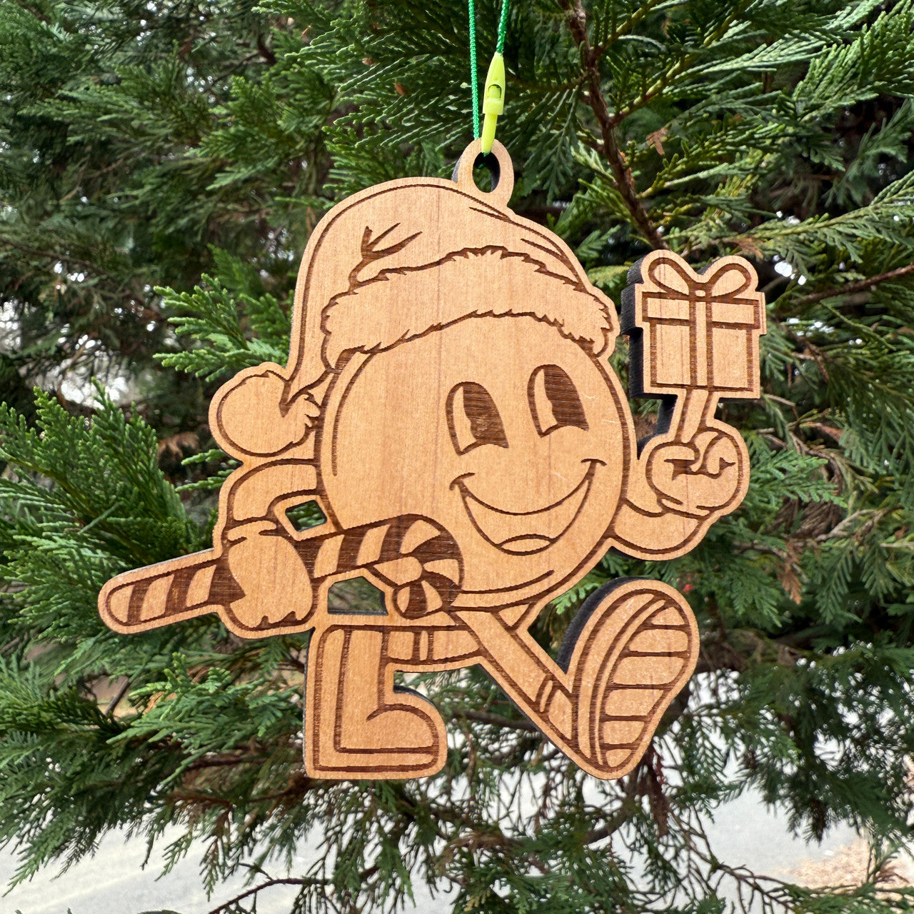 Another Round Wooden Holiday Ornament