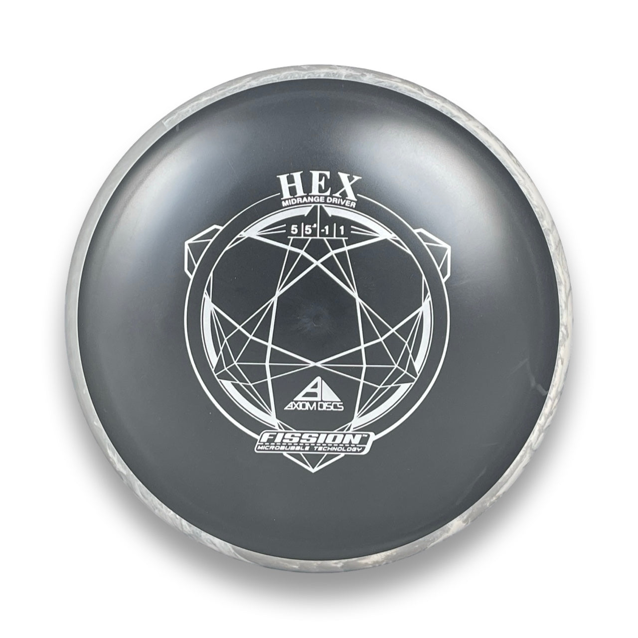 Marbley Rim Black Fission Hex 175g (Warehouse Gem!!)